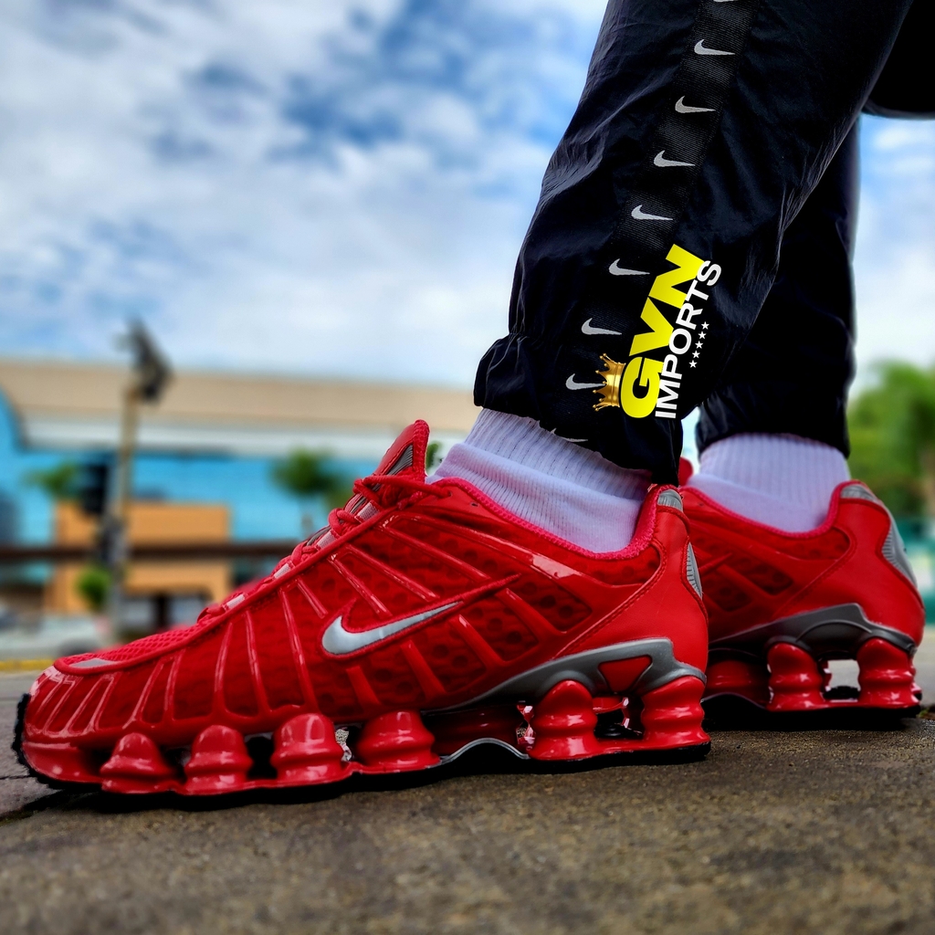 Nike shox 12 molas vermelho sales
