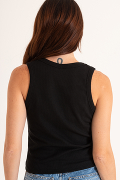 Musculosa de waffle rayón elastizado escotado (WAFFLE) - comprar online