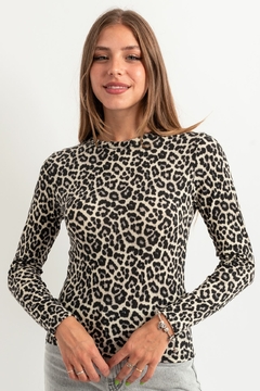 Remera manga larga leopardo (KENIMAL)