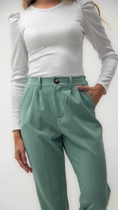 Pantalón sastrero con pinza y dobladillo en ruedo (GALLIN) - tienda online