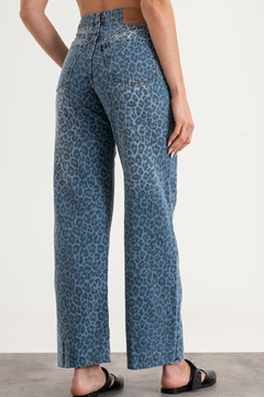 Wide leg estampado denim (JOANA) en internet