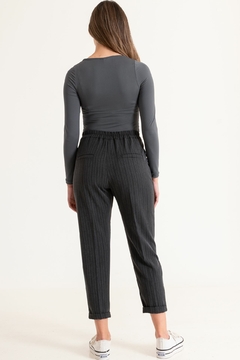 Pantalón sastrero rayado lurex (DIPLOMATIC) - comprar online