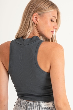 Top cuello alto de morley de modal con lycra (YAVIZA) - tienda online