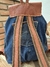 Mochila em jeans e couro (sob encomenda) - loja online