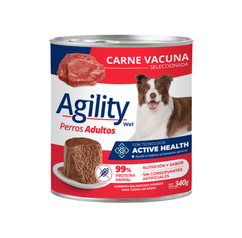 Agility Wet Carne Vacuna Perros Adult 340gr