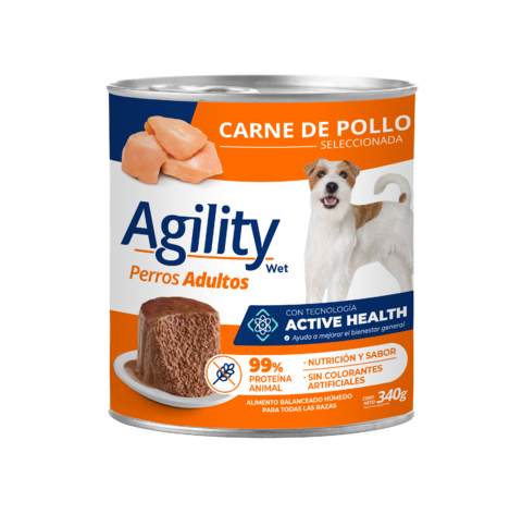 Agility Wet Carne de Pollo Perros Adult 340gr
