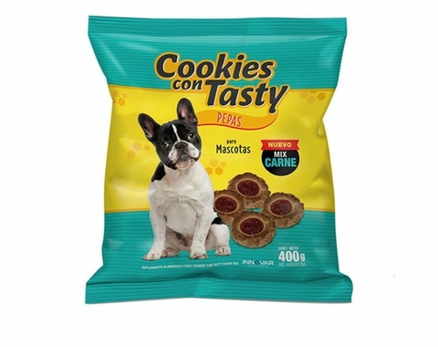 Galletitas pepas con sabor carne Cookies con Tasty LSR 400gr