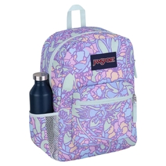 MOCHILA JANSPORT FLUID FLORAL PASTEL LILAC CROSSTOWN 25 LTS