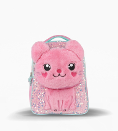 MOCHILA GATO ROSA PELUCHE 12” FOOTY