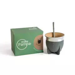 MATE TRADICIONAL PACK BOCA ABIERTA VERDE C/BOMBILLA - comprar online