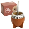 MATE TRADICIONAL PACK BOCA CERRADA CARAMEL C/BOMBILLA