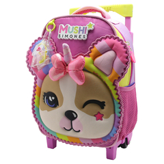 MOCHILA 910 12" Carro Sofia Unicornio Rosa