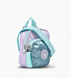 Bandolera Puffer Estrellas Aqua - comprar online