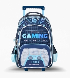 MOCHILA CARRO FOOTY CON LUZ 18" JOYSTICK AZUL