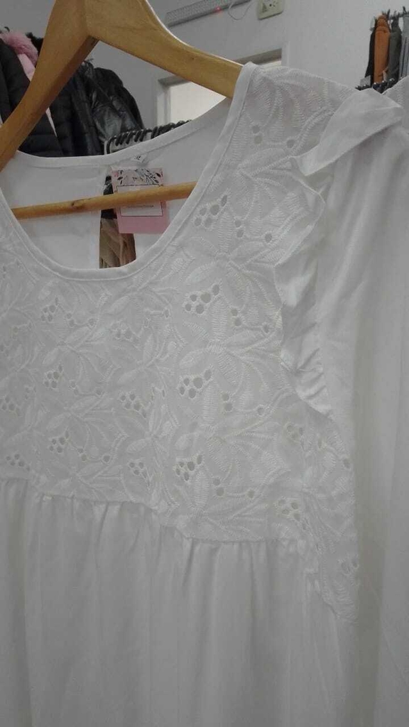 Blusa Broderie Blanca Pasionaria Indumentaria