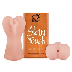 MASTURBADOR EM CYBERSKIN COM FORMATO DE VAGINA E ANUS COM TEXTURAS INTERNAS - SKIN TOUCH - CI - Investida | Sex Shop Online 