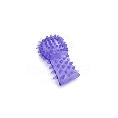 GREEN BABY CAPA - DEDEIRA FEITA EM SILICONE ATÓXICO COM TEXTURAS MASSAGEADORAS - 6 X 3,8 CM | COR: ROXO - comprar online