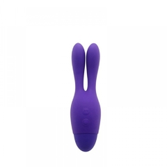 VIBRADOR RECARREGÁVEL COM ORELHAS PARA PENETRAÇÃO COM 10 VIBRAÇÕES IMPORTAÇÃO