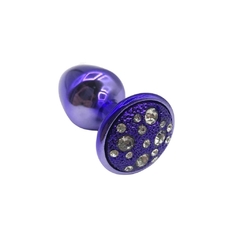 PLUG ANAL P-LILÁS-COM PEDRA CRAVEJADA EM STRASS HARD-at - comprar online