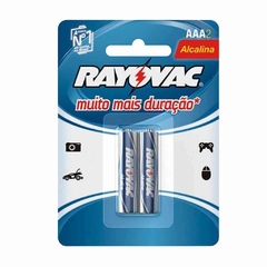 Pilhas Rayovac Alcalina AAA – Cartela com 2 unidades