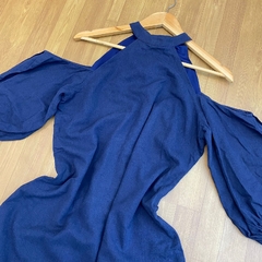 Vestido azul escuro La Chocolê TAM: M - comprar online