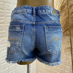 Shorts jeans com detalhe de onça Morena Rosa Tam: 40 - comprar online