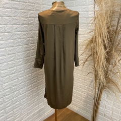Vestido marrom de cetim Zara TAM: P (veste um M) - comprar online