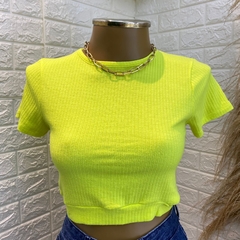 Cropped amarelo/verde neon TAM: G - comprar online