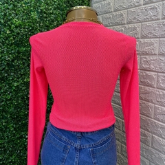 Blusinha rosa neon Youcom tam pp - Brechó Versátil Santo André