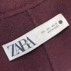 Sobretudo longo vinho Zara TAM: G na internet