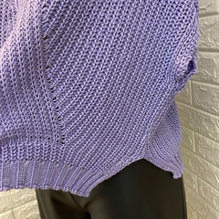 Blusinha lilás de tricot TAM: M - Brechó Versátil Santo André