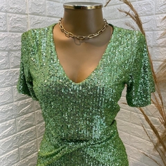 Vestido de paetê verde TAM: M - comprar online