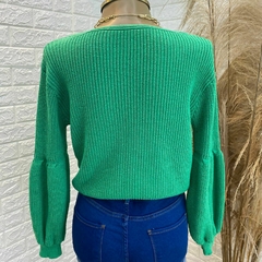 Blusa de tricot verde TAM: M na internet