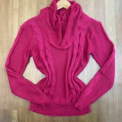 Blusa de tricot pink com gola alta TAM: M - comprar online