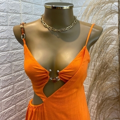 Vestido longo laranja TAM: P - comprar online