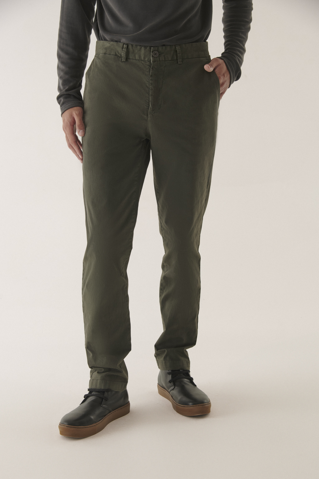 Pantalon Chino Gabardina Gris Comprar en MANCINI