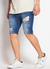 BERMUDA JEAN BROSS MATIZADA CON ROTURAS - comprar online