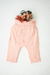 Pantalón Ines rosa y beige modal con frisa - Begoña Ropa para niñas