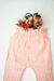 Pantalón Ines rosa y beige modal con frisa - comprar online