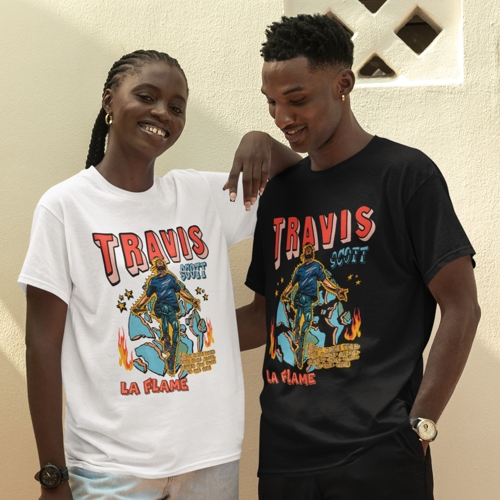Camiseta Travis Scott La Flame Loja Funniest