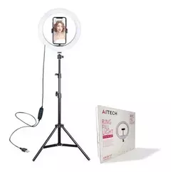 ARO DE LUZ LED AITECH 33CM CON TRIPODE 180CM