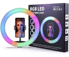 ARO LED CON TRIPODE 12'' CON LUCES RGB - comprar online