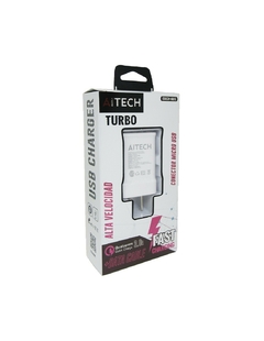 CARGADOR DE PARED AITECH TURBO 3.0 TIPO C.