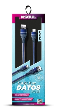CABLES SOUL DENIM MICROUSB / TIPO C / IPHONE