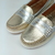 Mocasines de Cuero 252 Combinado - Silver & White Gold - tienda online
