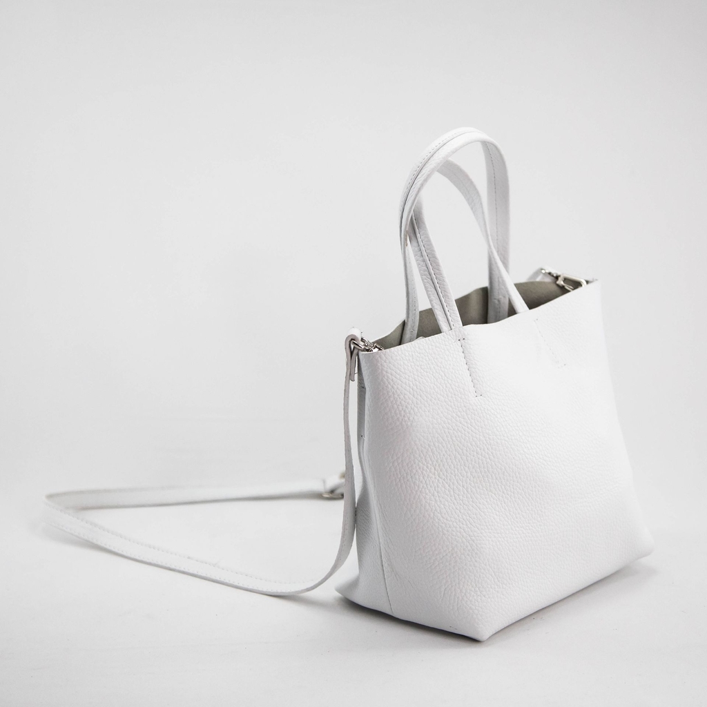Cartera Mini Tote White Comprar en TODO CUERO LOMAS