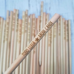 50 Lápices cuerpo de madera - Grabados personalizados + PACKAGING - Paluca®