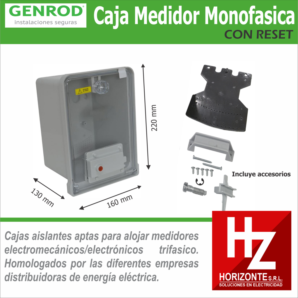 CAJA 1 MEDIDOR MONOFASICO C/LLAVE – Mercado Eléctrico