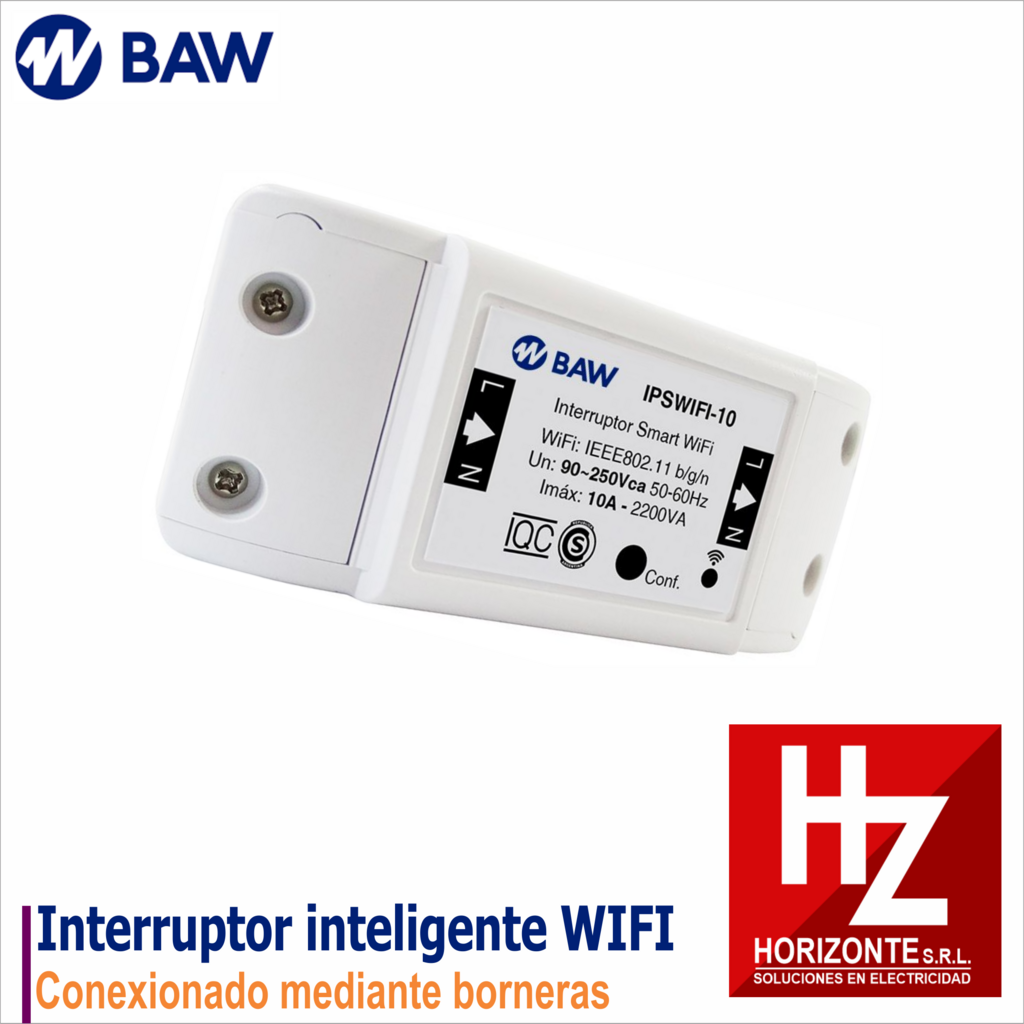 Interruptor Inteligente WIFI 10A - Horizonte S.R.L