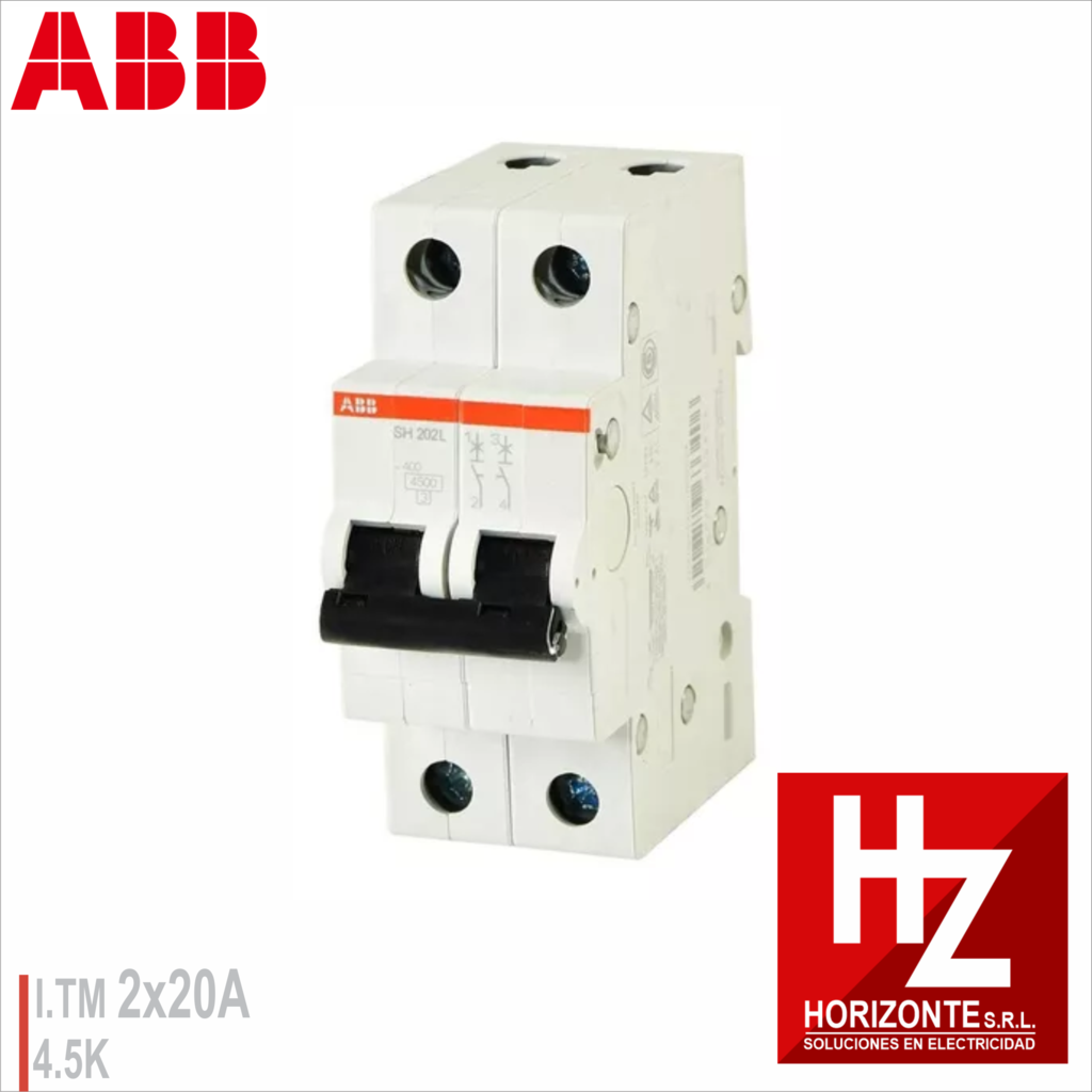 Interruptor Termomagnético SH202L-C20 4.5K 2x20A